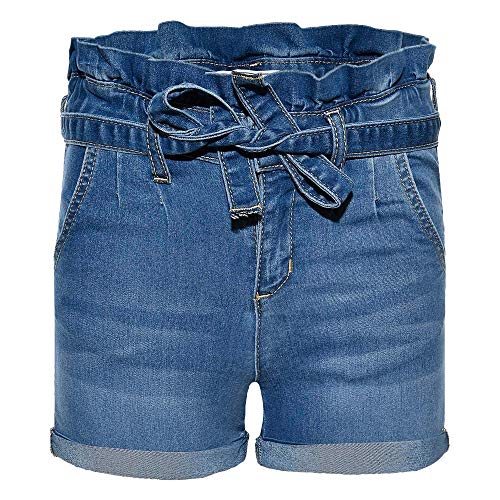 Blue Effect Mädchen Jeans Short High Wasit Short Paperbag, Regular, medium Blue, 158 von Blue Effect