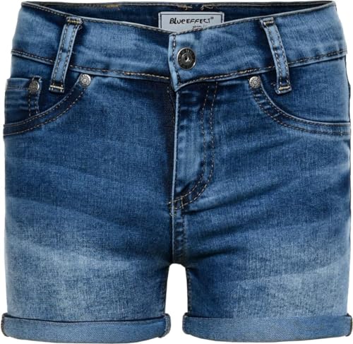 Blue Effect Mädchen Jeans Short mit Beinumschlag, Farbe:Blau (Blue medium 9719), GröÃŸe:140 Slim von Blue Effect