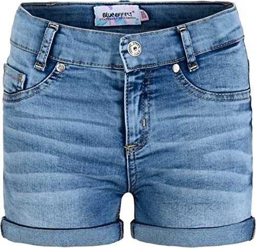 Blue Effect Mädchen Jeans-Shorts Slim fit, Größe:134, Farbe:Light Blue von Blue Effect