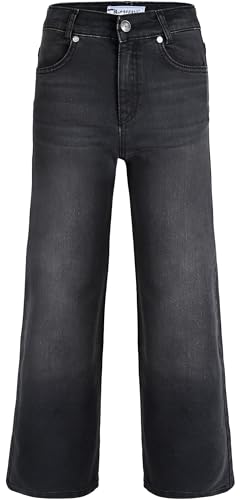 Blue Effect Mädchen Wide Leg Jeans Hose high Waist Slim fit, Größe:134, Farbe:Black von Blue Effect