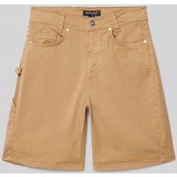 Blue Effect Regular Fit Bermudas mit Label-Patch in Beige, Größe 146 von Blue Effect