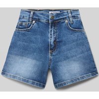 Blue Effect Regular Fit Jeansshorts mit Label-Patch in Blau, Größe 170 von Blue Effect