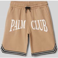 Blue Effect Sweatshorts mit Logo-Print in Camel, Größe 152 von Blue Effect