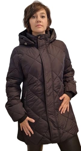 Blue Flame Valino, Rauten-Steppmantel mit Kapuze und seitlichen, elastischen Einsätzen Größe 42 von Blue Flame