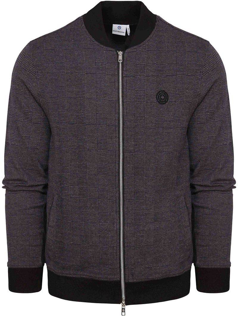 Blaue Industrie Strickjacke Grau Marine - Größe L von Blue Industry