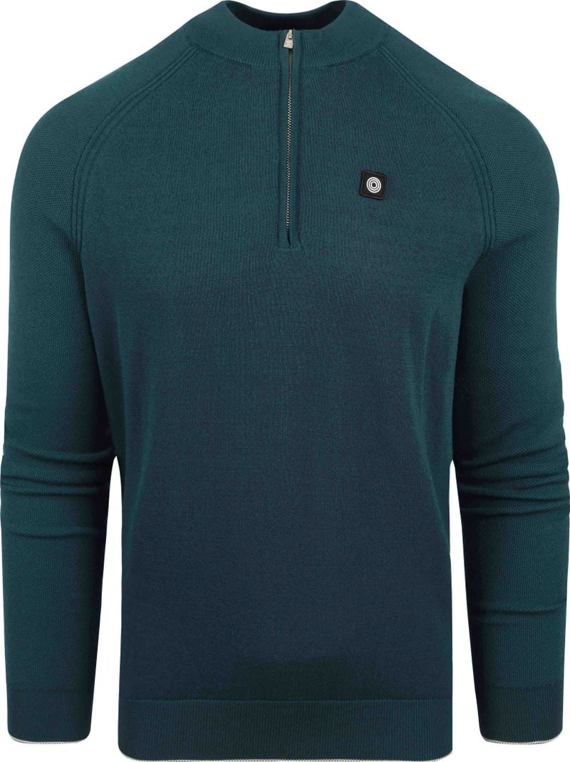 Blue Industry Half Zip Pullover Dunkelgrün - Größe L von Blue Industry