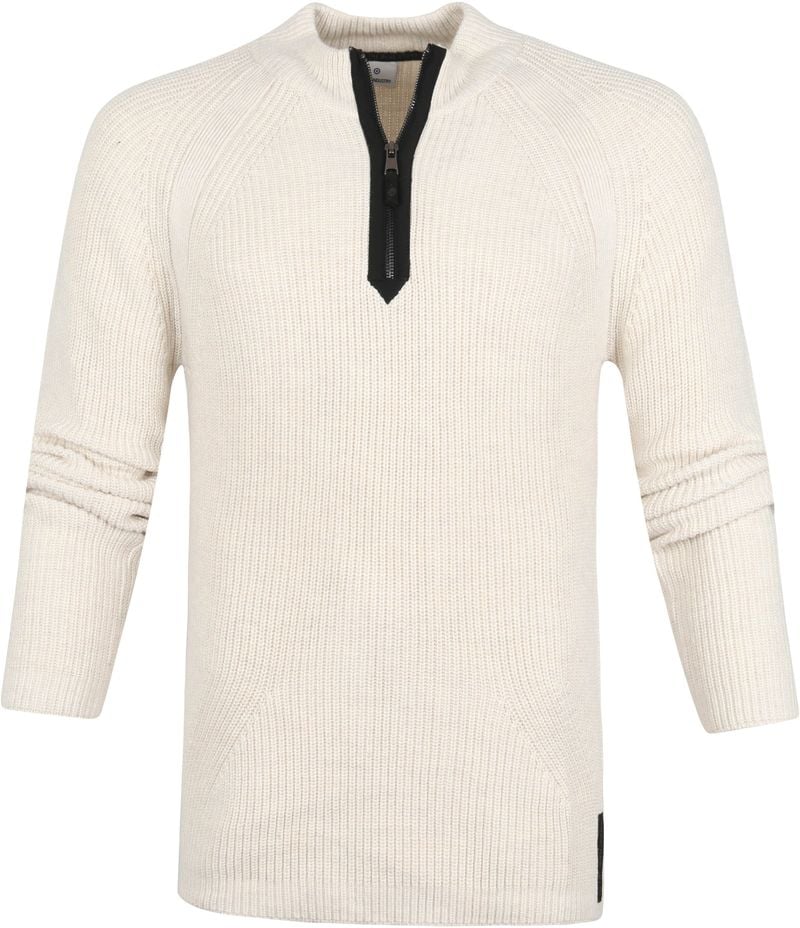 Blue Industry Half Zip Pullover Off White  - Größe XXL von Blue Industry