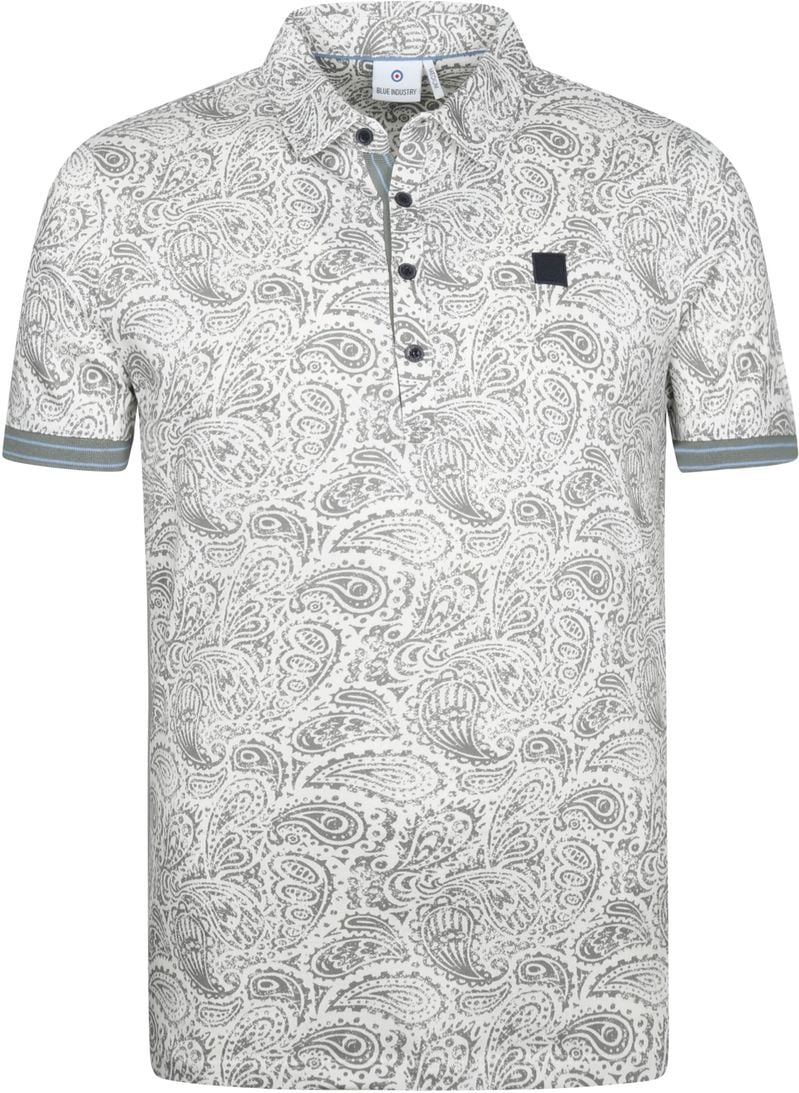 Blue Industry M25 Polo Shirt Paisley Grün - Größe L von Blue Industry