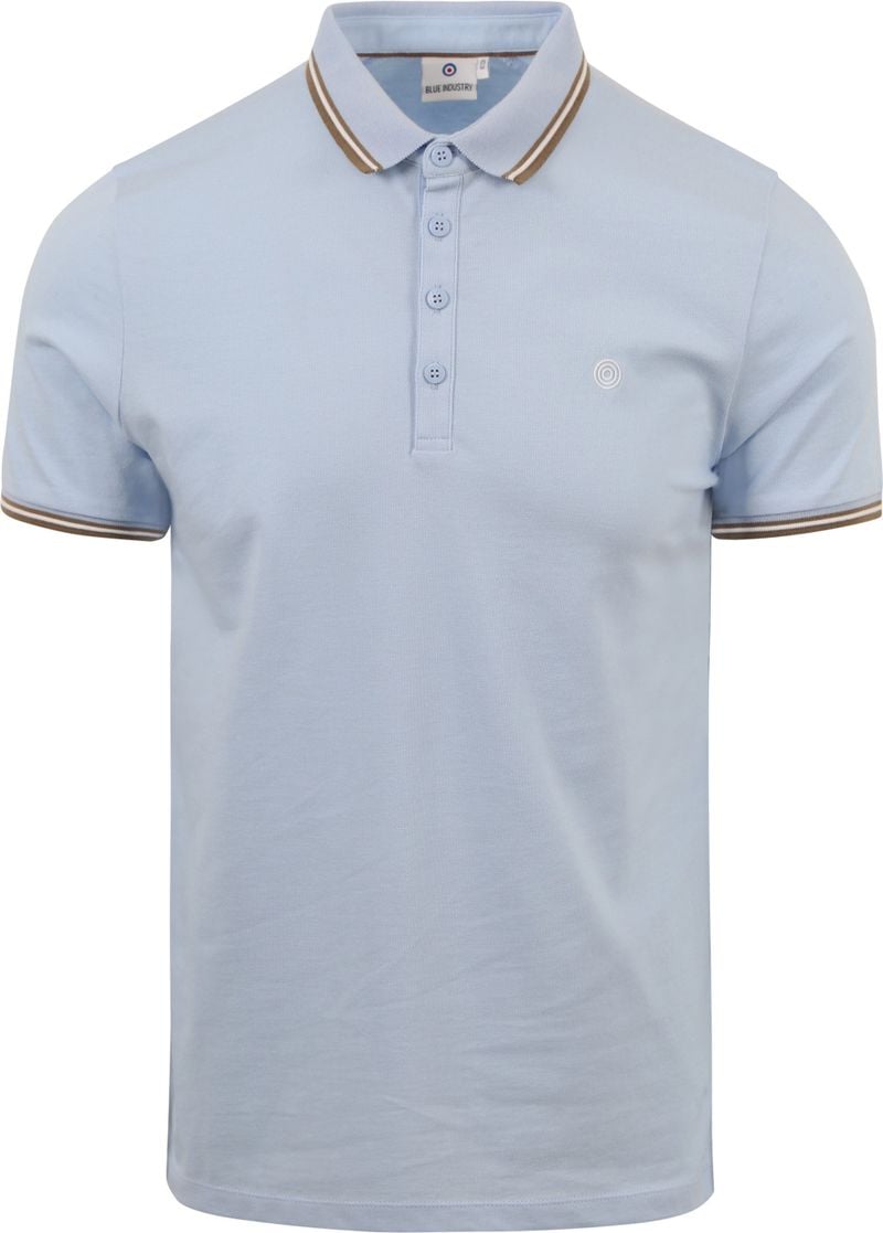 Blue Industry Piqué Poloshirt Hellblau - Größe L von Blue Industry