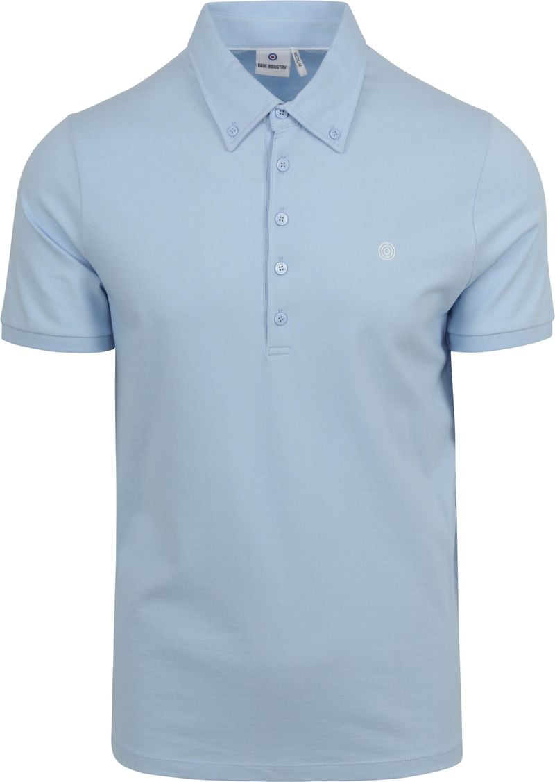 Blue Industry Piqué Poloshirt Hellblau  - Größe M von Blue Industry