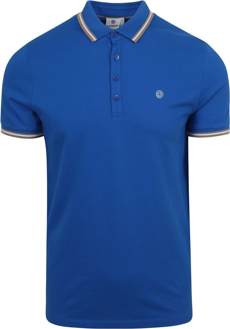 Blue Industry Piqué Poloshirt Kobaltblau - Größe M von Blue Industry