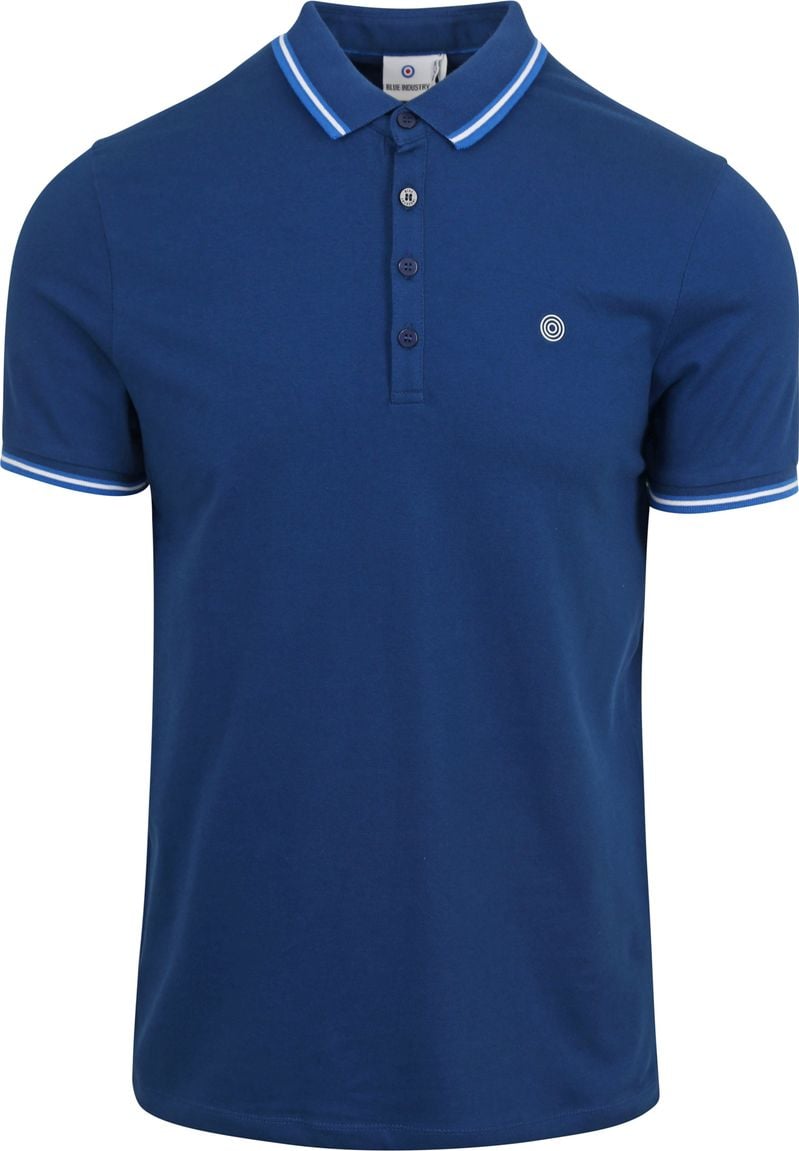 Blue Industry Piqué Poloshirt Royal Blau - Größe M von Blue Industry