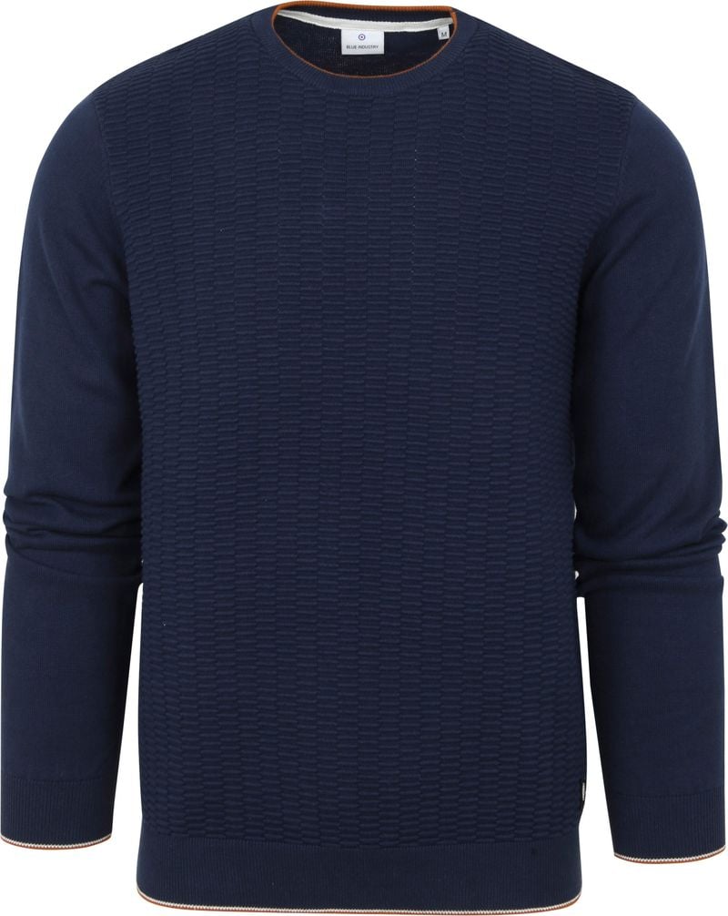 Blue Industry Strukturierter Pullover Dunkelblau - Größe XL von Blue Industry