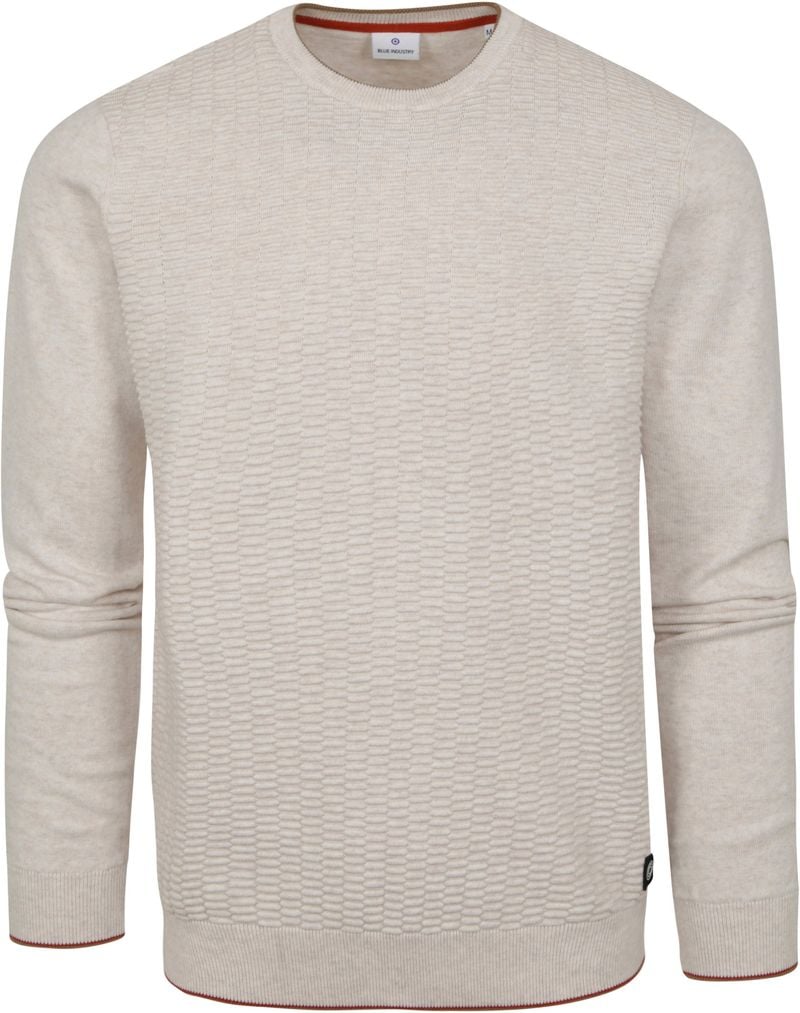 Blue Industry Strukturierter Pullover Hellbeige - Größe XXL von Blue Industry