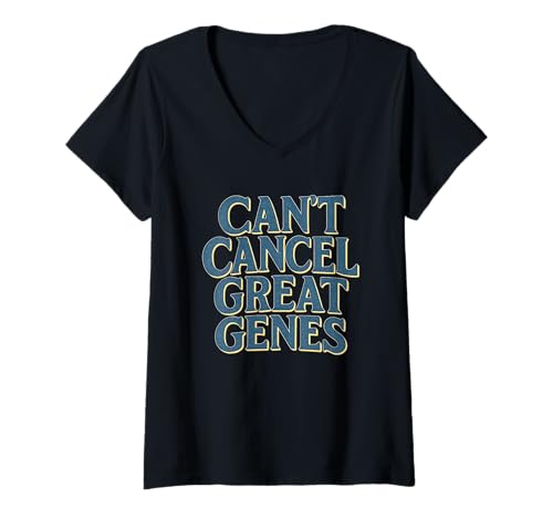 Damen Can't Cancel Great Genes Lustige, Blaue patriotische Grafik T-Shirt mit V-Ausschnitt Damen Can't Cancel Great Genes Lustige, Blaue patriotische Grafik T-Shirt mit V-Ausschnitt von Blue Jeans & Liberty