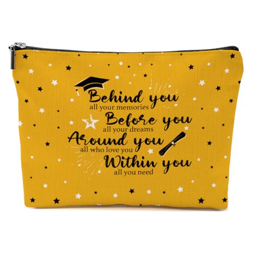 Inspirierende Geschenke für Frauen, zum Schulabschluss, Geschenk für Sie, "Believed She Could So She Did", personalisiertes Ermutigungsgeschenk, Kosmetiktaschen, Mehrfarbig0644, 9″W x 7″H von Blue Leaves