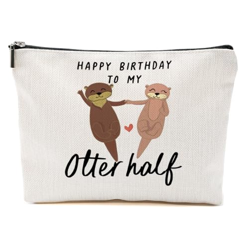 Make-up-Tasche für Teenager, Mädchen, Happy Birthday, Reisezubehör, inspirierende Geschenke für Frauen, Schwester, beste Freunde, Tochter, Kosmetiktaschen 04, Mehrfarbig 0589, 9″W x 7″H von Blue Leaves