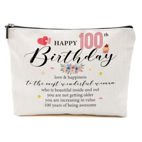 Make-up-Tasche für Teenager, Mädchen, Happy Birthday, Reisezubehör, inspirierende Geschenke für Frauen, Schwester, beste Freunde, Tochter, Kosmetiktaschen 04, Mehrfarbig0588, 9″W x 7″H von Blue Leaves