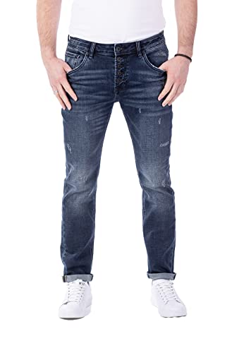 Blue Monkey Jeans Alex Slim Fit Button Fly Destroyed von Blue Monkey Jeans