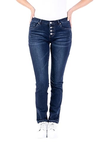 Blue Monkey Jeans Alexis 11203 Slim Fit/Button Fly (as3, Waist_Inseam, Numeric_27, Numeric_32) von Blue Monkey Jeans