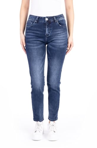 Blue Monkey Jeans Hannah 30648 Cropped Länge Mom Fit (DE/NL/SE/PL, Bundweite & Schrittlänge, 29, 28) von Blue Monkey Jeans