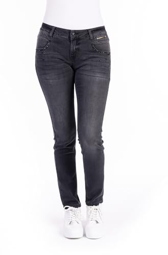 Blue Monkey Jeans Vivien 11256 Skinny Diamond Details Black Washed (DE/NL/SE/PL, Bundweite & Schrittlänge, 29, 30) von Blue Monkey Jeans