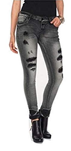 Blue Monkey Jeans Lena Destroyed Stretch Grau - W28 von Blue Monkey