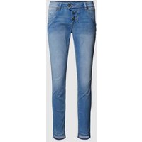 Blue Monkey Slim Fit Jeans mit verkürztem Schnitt Modell 'MANIE' in Blau, Größe 26 von Blue Monkey