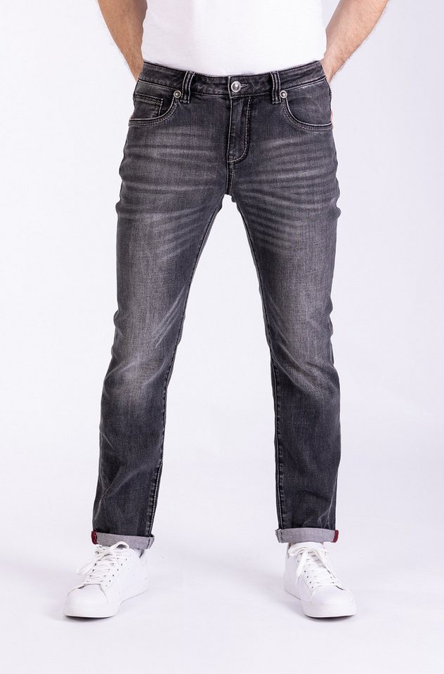 Blue Monkey Slim-fit-Jeans Gordan - washed black von Blue Monkey