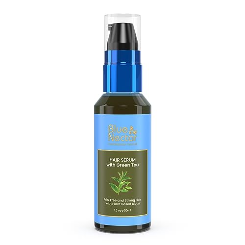 Blue Nectar Anti-Frizz-Haarserum für krausfreies und stärkeres Haar, pflanzliches Biotin-Serum für Damen und Herren, 12 Kräuter, 50 ml von Blue Nectar