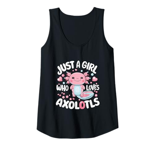 Damen Nur ein Mädchen, das Axolotls liebt Axolotl Tank Top von Blue Sailor Gifts