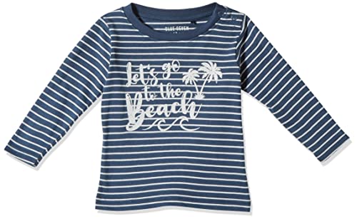 BLUE SEVEN Baby-Jungen Langarmshirt T-Shirt, Jeansblau Y/D Orig, 6-9 Months von Blue Seven