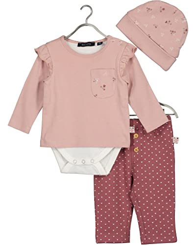 BLUE SEVEN Baby-Mädchen Outfit-3er Hosen-Set, Mauve Orig, 3-6 Months (3er Pack) von Blue Seven