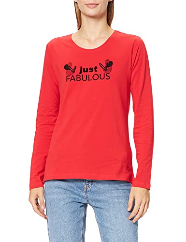 BLUE SEVEN Damen Langarmshirt True Classics T-Shirt, ROT, 38 von Blue Seven
