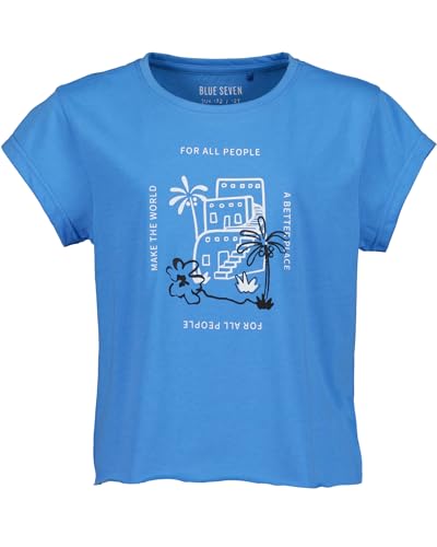 BLUE SEVEN Mädchen T-Shirt, Blau Orig, 164 EU von Blue Seven