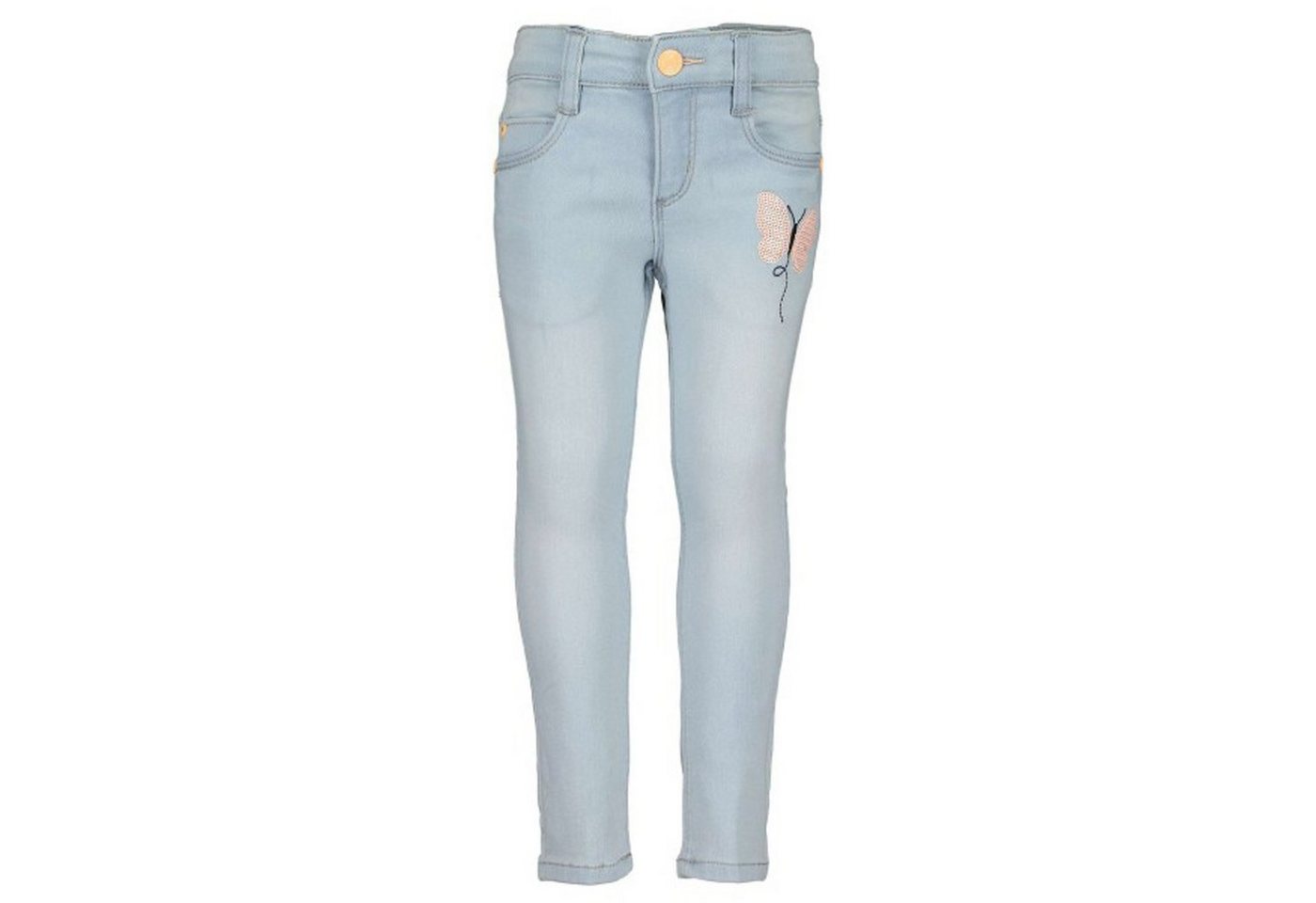 Blue Seven 5-Pocket-Hose Kinder Mädchen Hose Jog-Jeans mit Schmetterling-Pailletten-Stickerei von Blue Seven