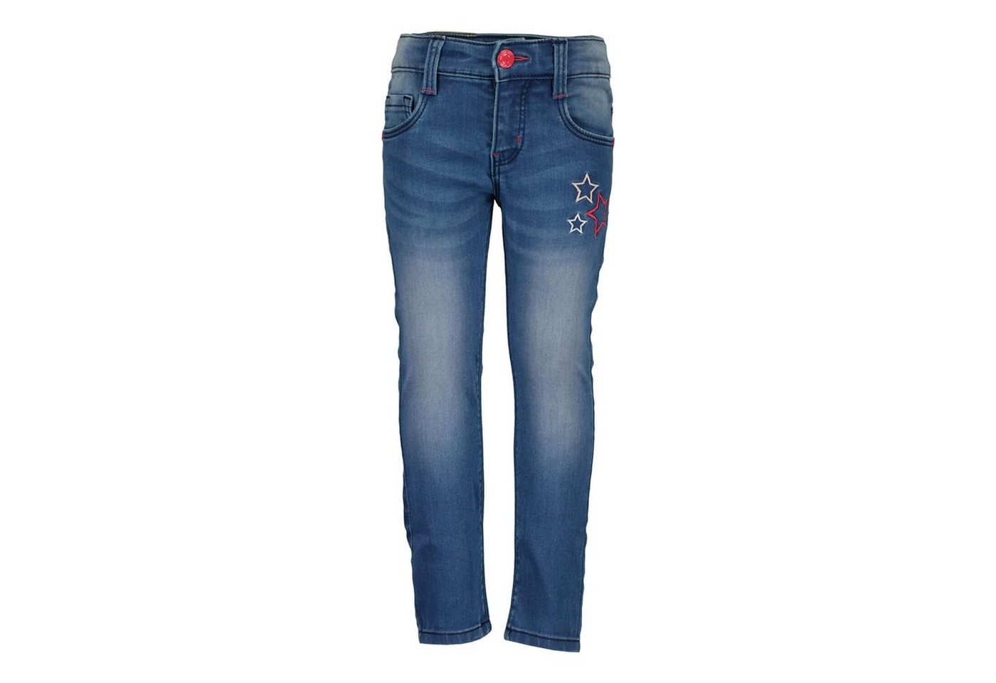 Blue Seven 5-Pocket-Hose Kinder Mädchen Jog-Jeans - Freizeithose Jeanshose mit Sterne-Stickerei von Blue Seven