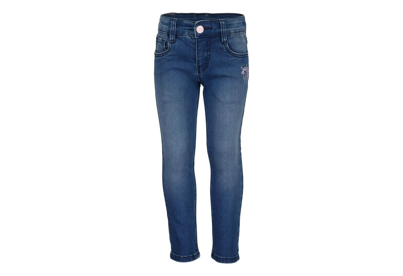 Blue Seven 5-Pocket-Hose Kinder Mädchen Jog-Jeans mit Stickerei - Jeanshose 5-Pocket-Stil von Blue Seven