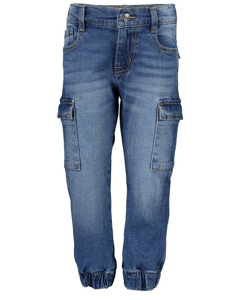 Blue Seven 5-Pocket-Jeans Blue Seven Jungen Jeans Hose Beinbündchen Cargotaschen denim blau von Blue Seven