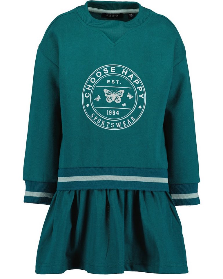 Blue Seven A-Linien-Kleid Blue Seven Mädchen Sweatkleid Kleid Langarm petrolgrün (kein Set, 1-tlg) von Blue Seven