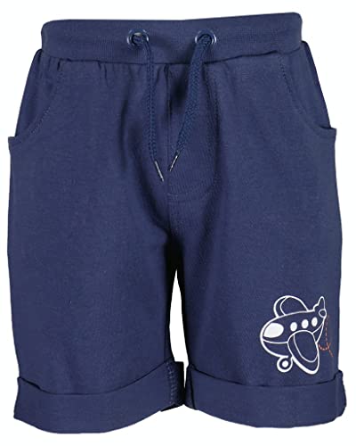 Blue Seven Baby Jungen Sweatshorts Shorts Kurze Hose Flugzeug dunkelblau Gr. 80 von Blue Seven