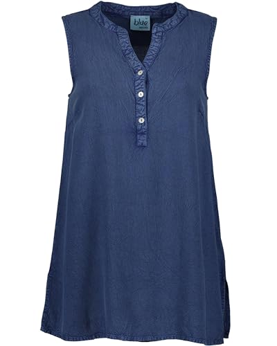 Blue Seven Bluse mit Henley Ausschnitt SUPER Special 570 - DK BLAU 44 von Blue Seven