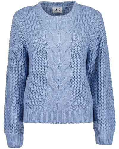 Blue Seven Damen Strickpullover Stories 518 - Mittelblau 40 von Blue Seven