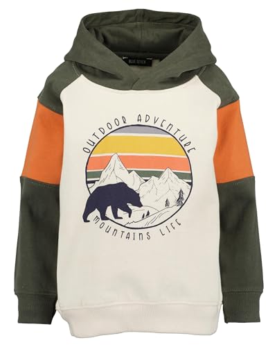 Blue Seven Jungen Kapuzenpullover Mountains 017 - Offwhite 110 von Blue Seven