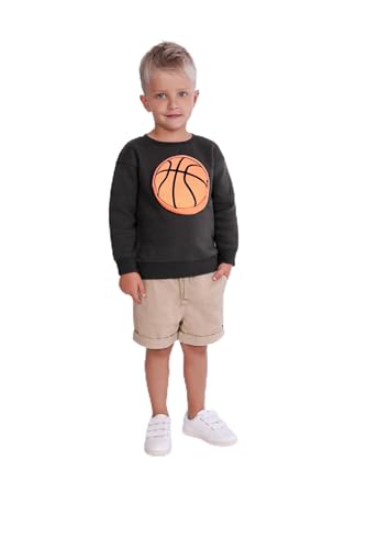 Blue Seven Jungen Sweatshirt mit Rundhalsausschnitt Langarm Pulli Balls 992 - ANTHRAZIT, 104 von Blue Seven