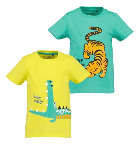 Blue Seven Jungen T-Shirts - 2er Pack M01 - GELB+Lagune 116 von Blue Seven