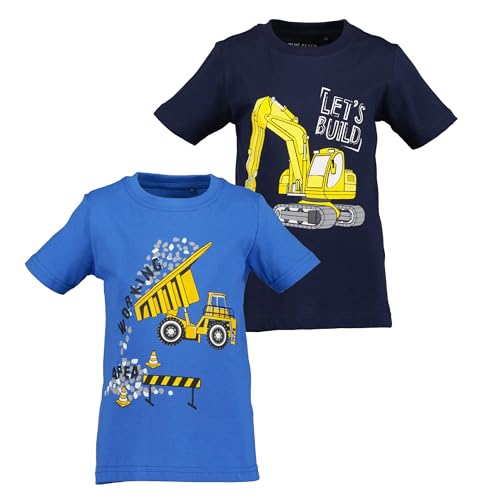 Blue Seven Jungen T-Shirts Repeat MARKETPLACE - 2er Pack M02 - BLAU + Ultramarin 104 von Blue Seven