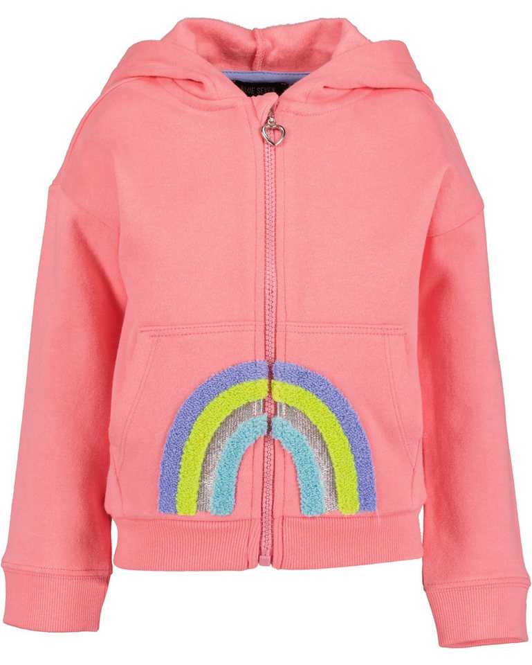 Blue Seven Kapuzensweatjacke mit hochwertiger Regenbogen-Stickerei von Blue Seven
