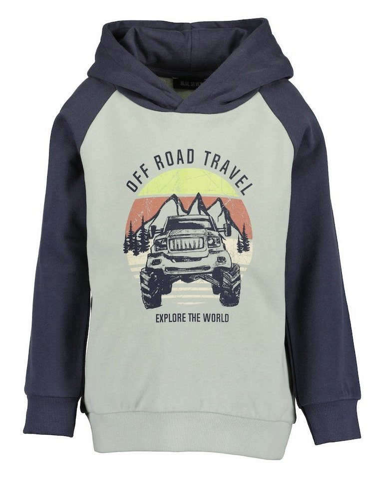 Blue Seven Kapuzensweatshirt Blue Seven Jungen Kapuzen Sweatshirt Pullover Off Road Travel anthrazi (1-tlg) von Blue Seven