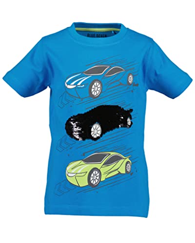 Blue Seven Kinder T-Shirt Kurzarm Wechsel Motiv 802222 (104, Auto Blau) von Blue Seven